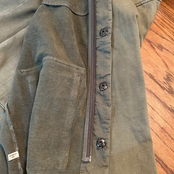 EXPRESS Women's Army Green Cotton Jacket - Picture 6 of 6